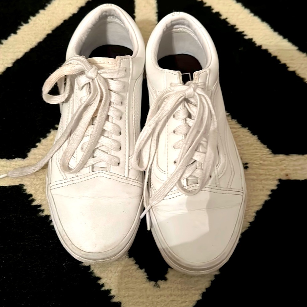 Vans White Old Skool Classic Tumble Shoe